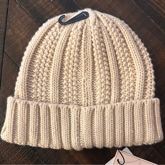 BCBGeneration Cream Knit Beanie with Sparkling Accents - Picture 2 of 2